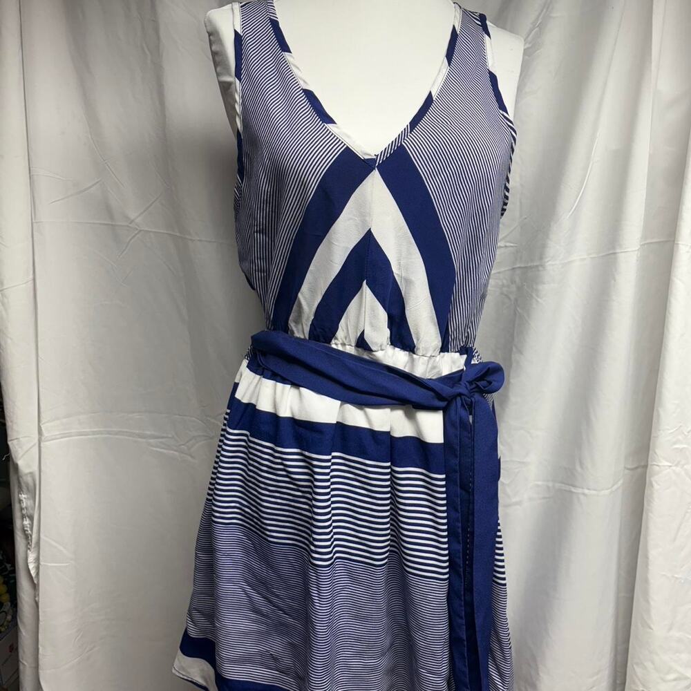 Blue and white striped buttons
